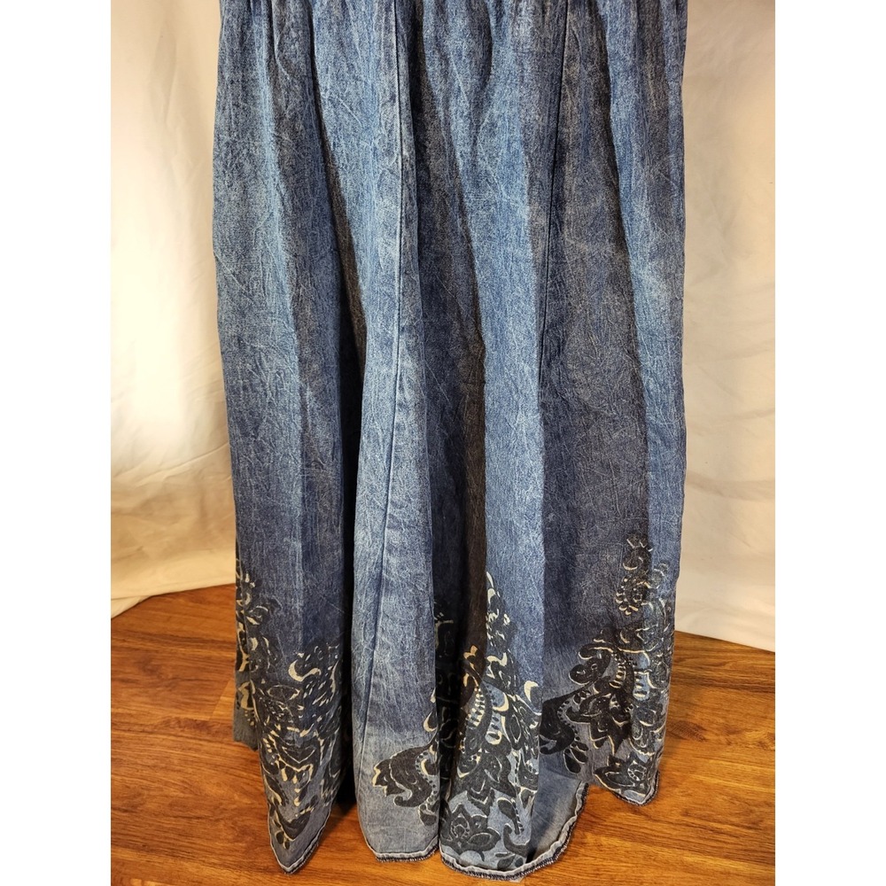 Vita Lita OSFA Denim Convertible Adjustable Skirt - Picture 3 of 7